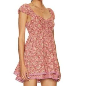 Free People Tabitha Mini Dress Petal Combo L NWT